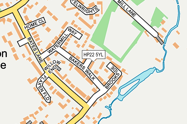 HP22 5YL map - OS OpenMap – Local (Ordnance Survey)