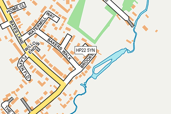 HP22 5YN map - OS OpenMap – Local (Ordnance Survey)