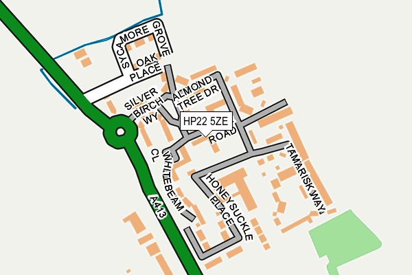 HP22 5ZE map - OS OpenMap – Local (Ordnance Survey)