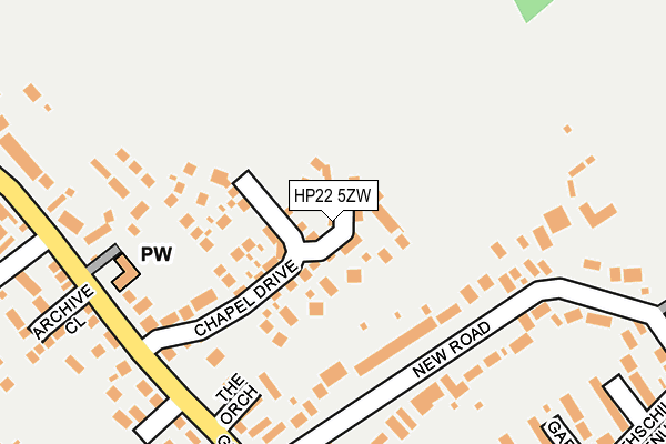 HP22 5ZW map - OS OpenMap – Local (Ordnance Survey)