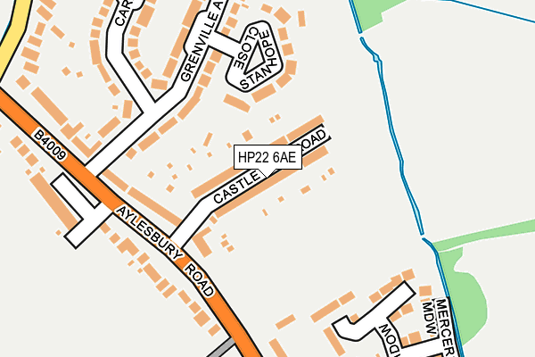 HP22 6AE map - OS OpenMap – Local (Ordnance Survey)