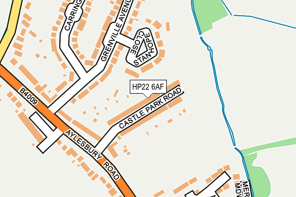 HP22 6AF map - OS OpenMap – Local (Ordnance Survey)