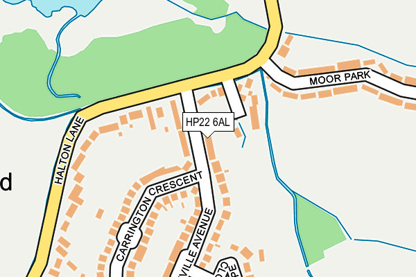 HP22 6AL map - OS OpenMap – Local (Ordnance Survey)
