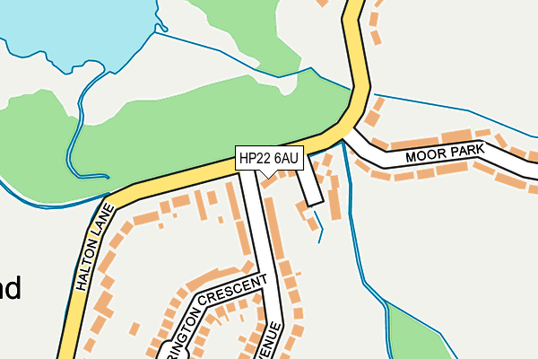 HP22 6AU map - OS OpenMap – Local (Ordnance Survey)
