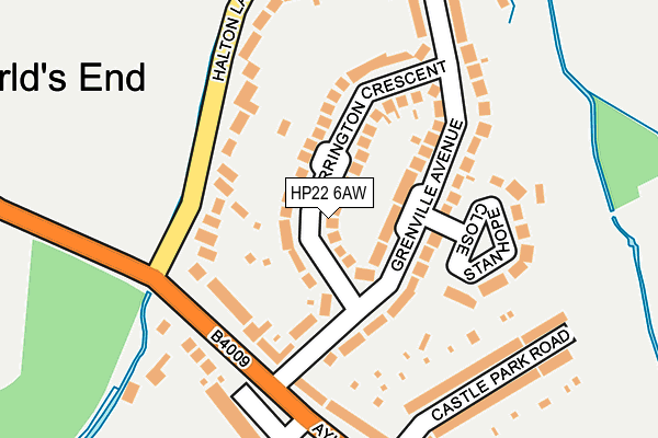 HP22 6AW map - OS OpenMap – Local (Ordnance Survey)