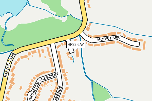 HP22 6AY map - OS OpenMap – Local (Ordnance Survey)