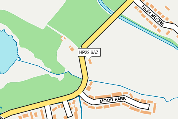 HP22 6AZ map - OS OpenMap – Local (Ordnance Survey)