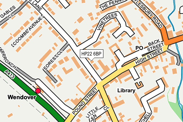 HP22 6BP map - OS OpenMap – Local (Ordnance Survey)