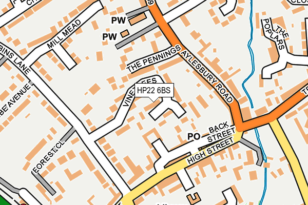 HP22 6BS map - OS OpenMap – Local (Ordnance Survey)