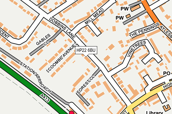 HP22 6BU map - OS OpenMap – Local (Ordnance Survey)