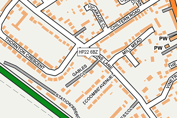 Map of NO 10 PROPERTIES (WENDOVER) LIMITED at local scale