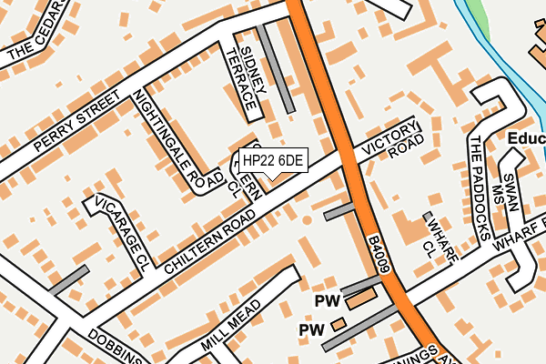 HP22 6DE map - OS OpenMap – Local (Ordnance Survey)