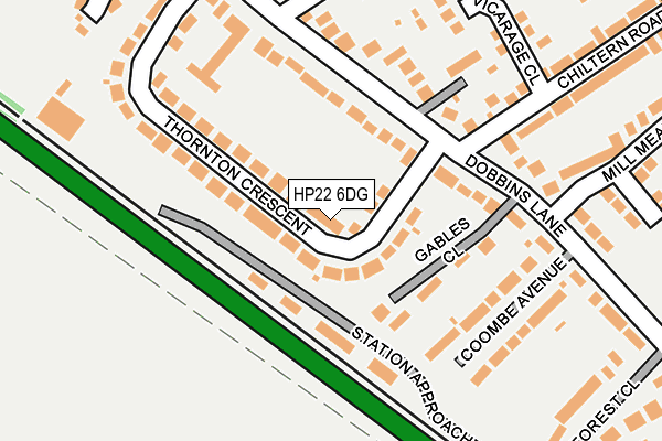 HP22 6DG map - OS OpenMap – Local (Ordnance Survey)