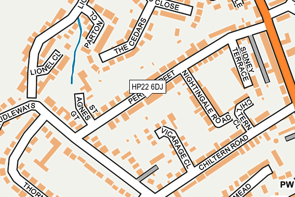 HP22 6DJ map - OS OpenMap – Local (Ordnance Survey)