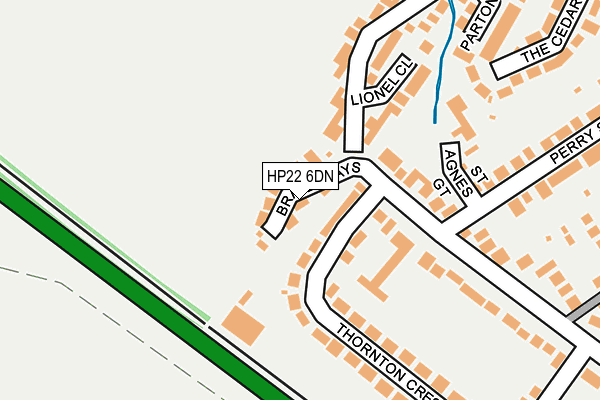 HP22 6DN map - OS OpenMap – Local (Ordnance Survey)