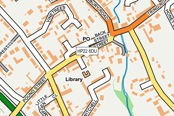 HP22 6DU map - OS OpenMap – Local (Ordnance Survey)
