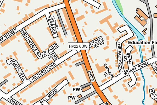 HP22 6DW map - OS OpenMap – Local (Ordnance Survey)
