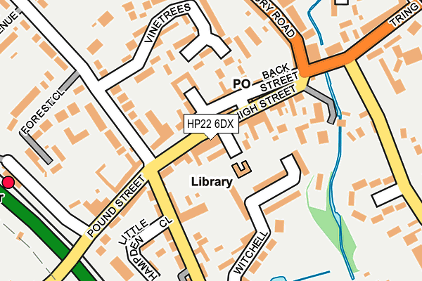 HP22 6DX map - OS OpenMap – Local (Ordnance Survey)