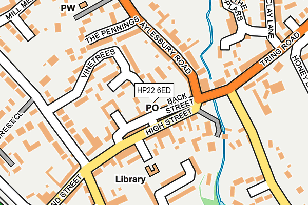 HP22 6ED map - OS OpenMap – Local (Ordnance Survey)