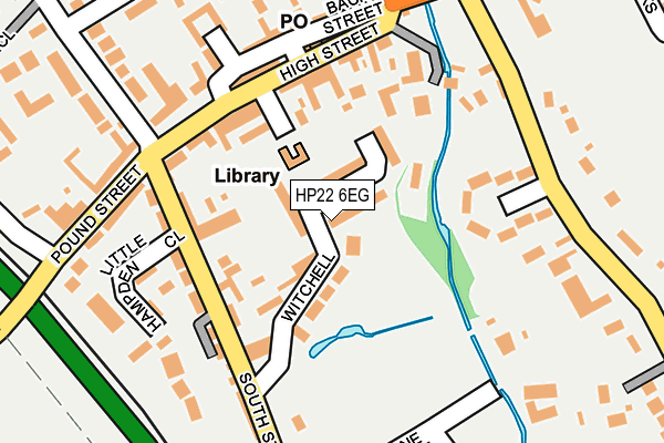 HP22 6EG map - OS OpenMap – Local (Ordnance Survey)