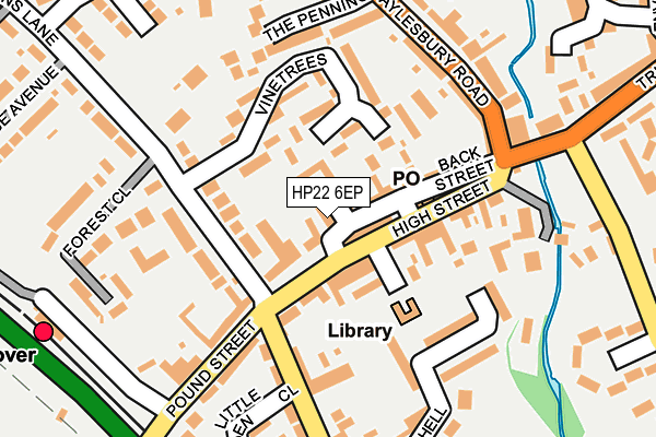 HP22 6EP map - OS OpenMap – Local (Ordnance Survey)