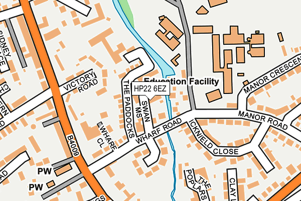 HP22 6EZ map - OS OpenMap – Local (Ordnance Survey)