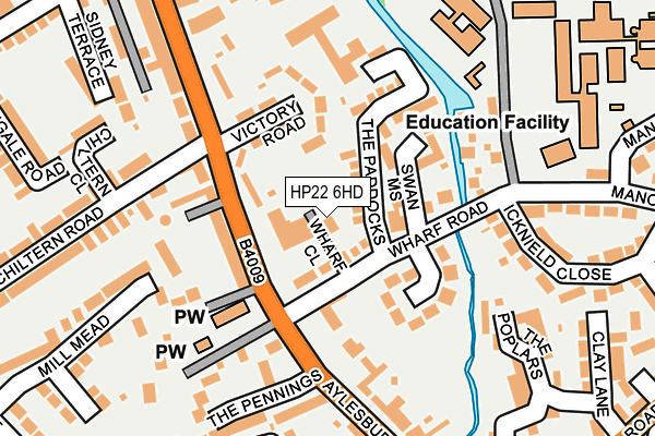 HP22 6HD map - OS OpenMap – Local (Ordnance Survey)