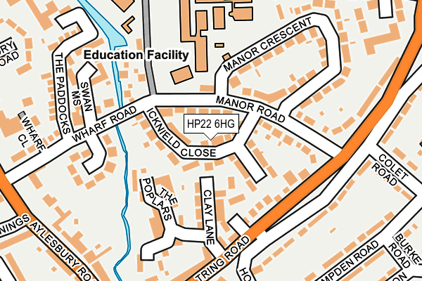 HP22 6HG map - OS OpenMap – Local (Ordnance Survey)