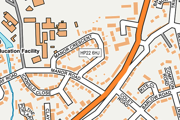 HP22 6HJ map - OS OpenMap – Local (Ordnance Survey)