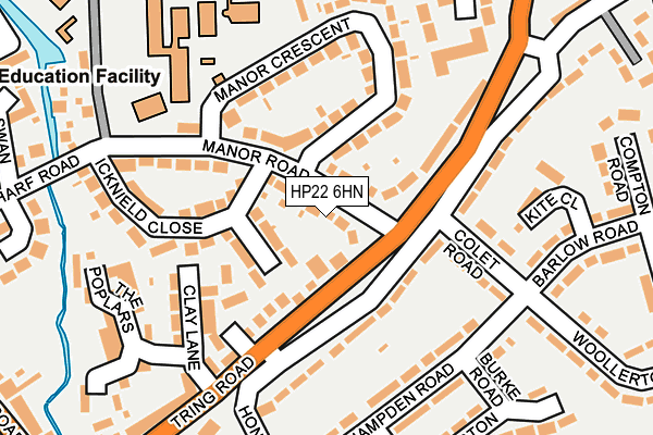 HP22 6HN map - OS OpenMap – Local (Ordnance Survey)