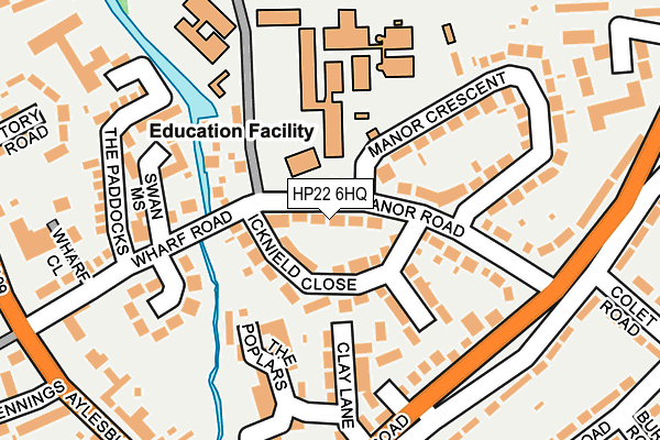 HP22 6HQ map - OS OpenMap – Local (Ordnance Survey)
