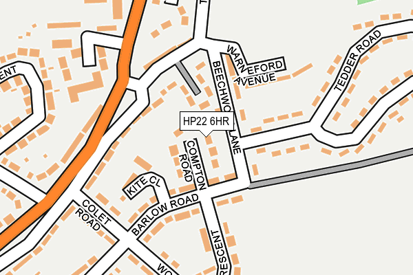 HP22 6HR map - OS OpenMap – Local (Ordnance Survey)