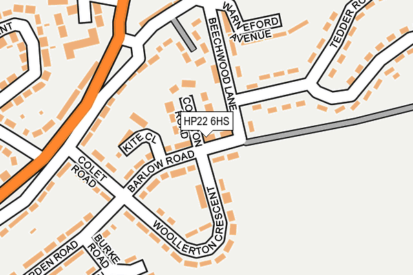 HP22 6HS map - OS OpenMap – Local (Ordnance Survey)