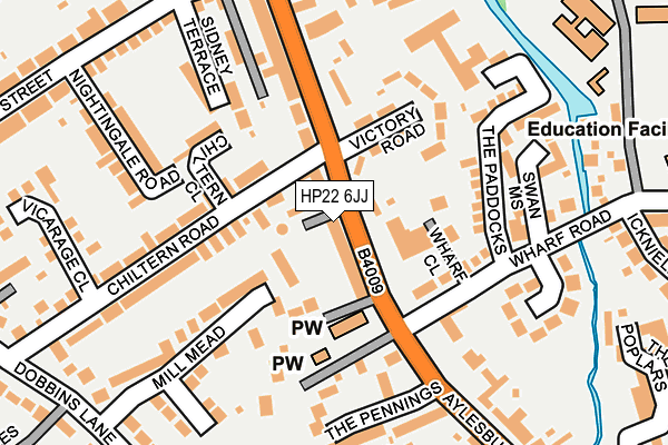 HP22 6JJ map - OS OpenMap – Local (Ordnance Survey)