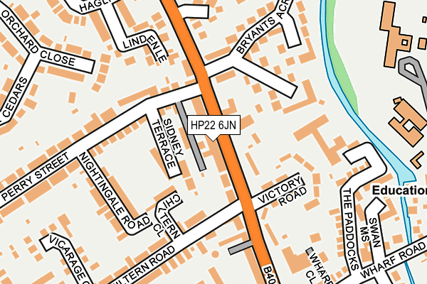 HP22 6JN map - OS OpenMap – Local (Ordnance Survey)