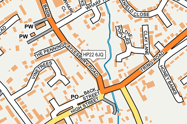 HP22 6JQ map - OS OpenMap – Local (Ordnance Survey)