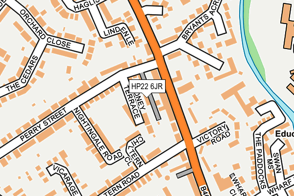 HP22 6JR map - OS OpenMap – Local (Ordnance Survey)