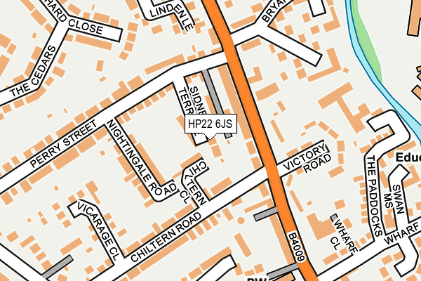 HP22 6JS map - OS OpenMap – Local (Ordnance Survey)
