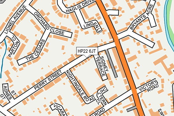 HP22 6JT map - OS OpenMap – Local (Ordnance Survey)