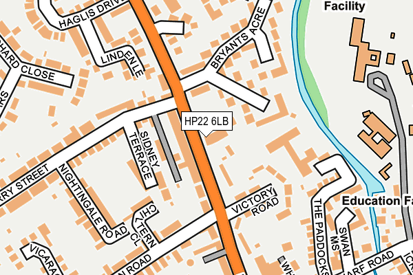 HP22 6LB map - OS OpenMap – Local (Ordnance Survey)
