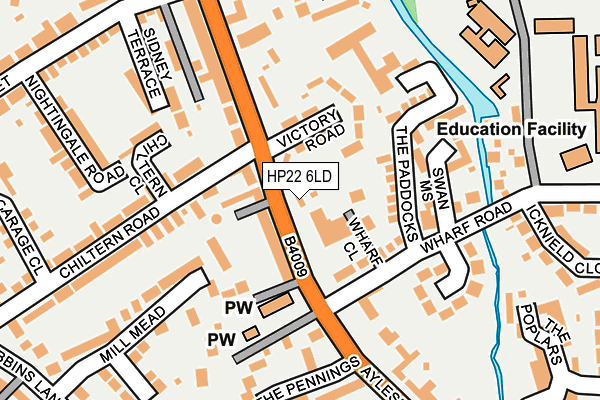 HP22 6LD map - OS OpenMap – Local (Ordnance Survey)