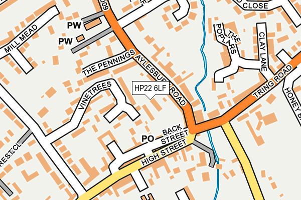 HP22 6LF map - OS OpenMap – Local (Ordnance Survey)