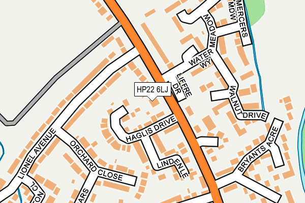 HP22 6LJ map - OS OpenMap – Local (Ordnance Survey)