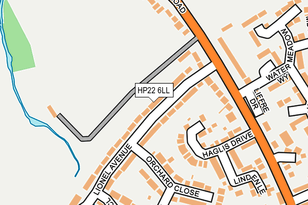 HP22 6LL map - OS OpenMap – Local (Ordnance Survey)