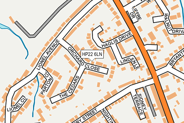 HP22 6LN map - OS OpenMap – Local (Ordnance Survey)