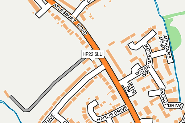 HP22 6LU map - OS OpenMap – Local (Ordnance Survey)