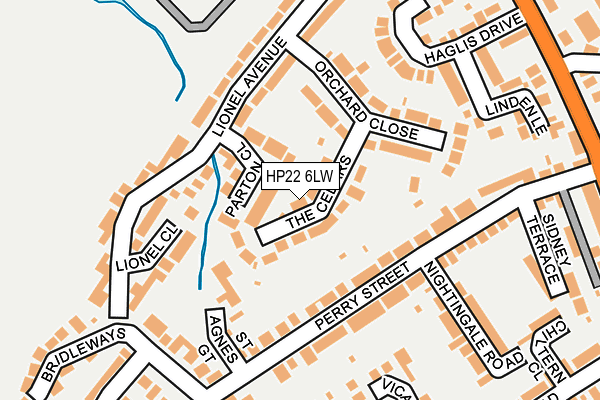 HP22 6LW map - OS OpenMap – Local (Ordnance Survey)