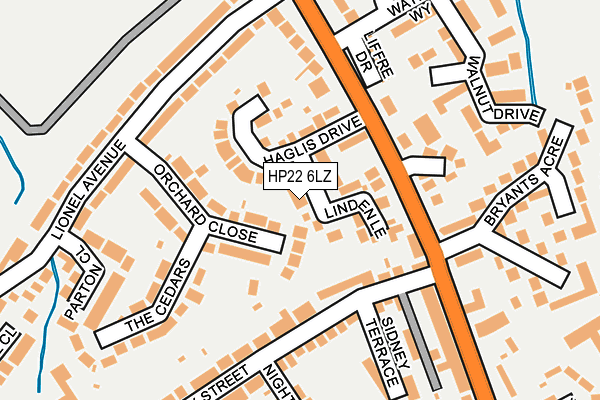 HP22 6LZ map - OS OpenMap – Local (Ordnance Survey)