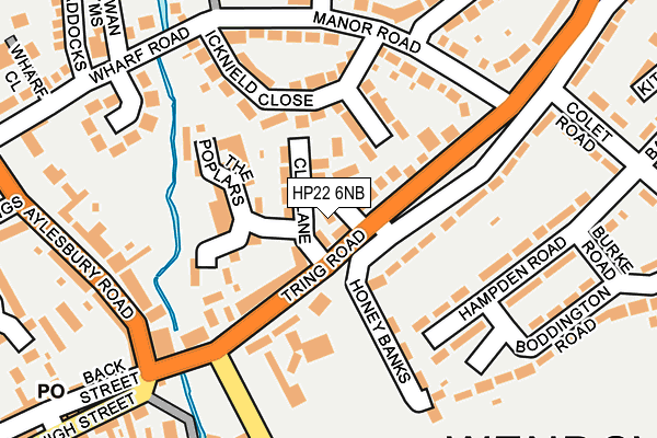 HP22 6NB map - OS OpenMap – Local (Ordnance Survey)