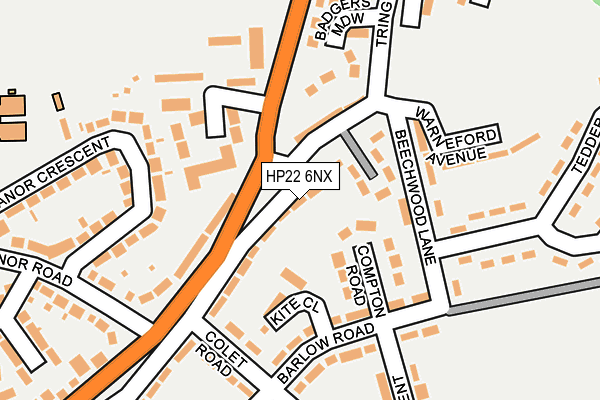 HP22 6NX map - OS OpenMap – Local (Ordnance Survey)